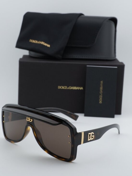 Dolce & Gabbana DG6205 502/73 Square Sunglasses - Havana/Brown main image 6